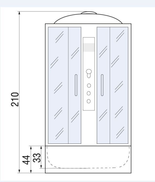 Душевая кабина River DESNA XL 120/90/44 MT R, 120x90x230