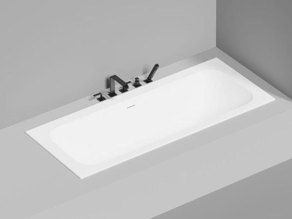 Ванна встраиваемая Salini ORLANDA AXIS KIT 190x80, S-Stone, матовый белый 103321M