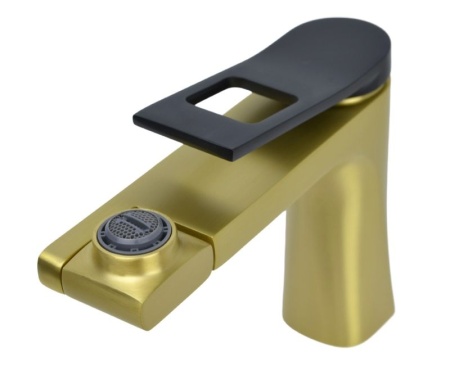 Смеситель для раковины Bronze de Luxe Element EL02XGB, матовое золото