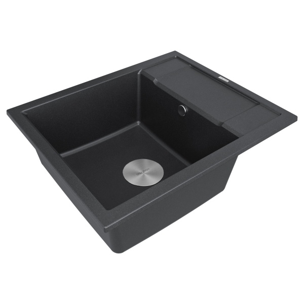 Мойка FLUGEN 50-600, IT-GRANIT, PM216050-BL, черный гранит, 600х500 мм, Paulmark