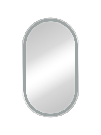 Зеркальный шкаф для ванной капсульный 45х80см "Reflexion Black" с LED подсветкой и сенсором RF2003BL черный