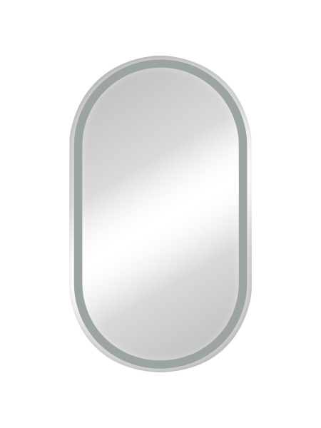 Зеркальный шкаф для ванной капсульный 45х80см "Reflexion Black" с LED подсветкой и сенсором RF2003BL черный
