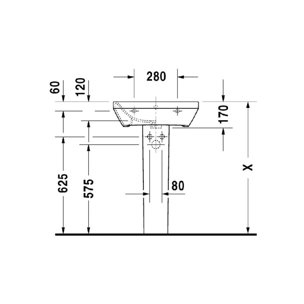 Раковина Duravit Durastyle 55 см 2319550000