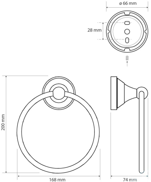 Держатель для полотенец Bemeta Kera 144704067