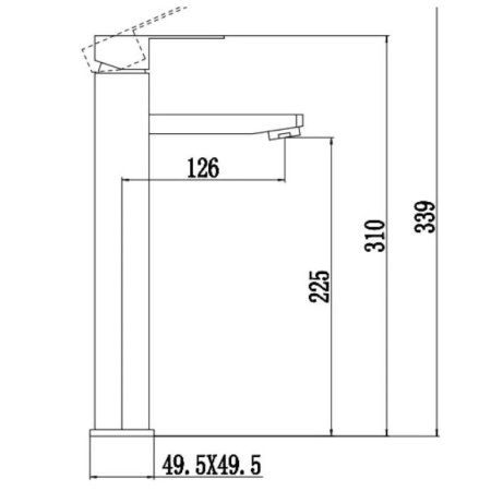 Смеситель для раковины Fmark FS8111Q, графит