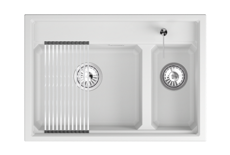 Мойка для кухни Granula Kitchen Space 7302i арктик, 73х51 см, прямоугольная