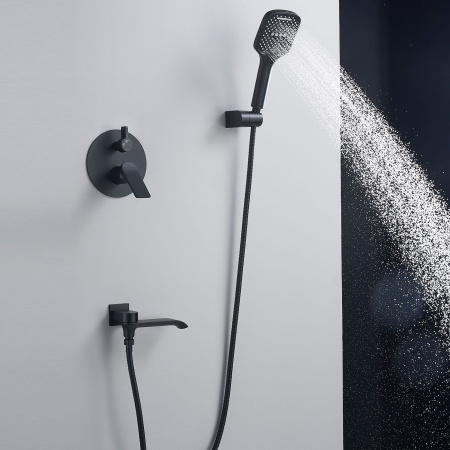 Душевая система встраиваемая Shevanik S4135H, черный