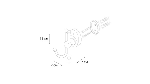 Крючок двойной Fixsen Europa FX-21805B