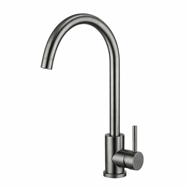 Смеситель для кухни FRAP F40899-9, оружейная сталь