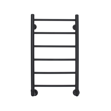 Полотенцесушитель водяной ARIANO Версаль 70х40 черный матовый, 6 перемычек, американки угловые 1'x3/4' в комплекте