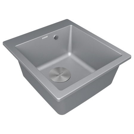 Мойка KANTE 45, IT-GRANIT, PM104651-GRM, серый металлик, 460х510 мм, Paulmark