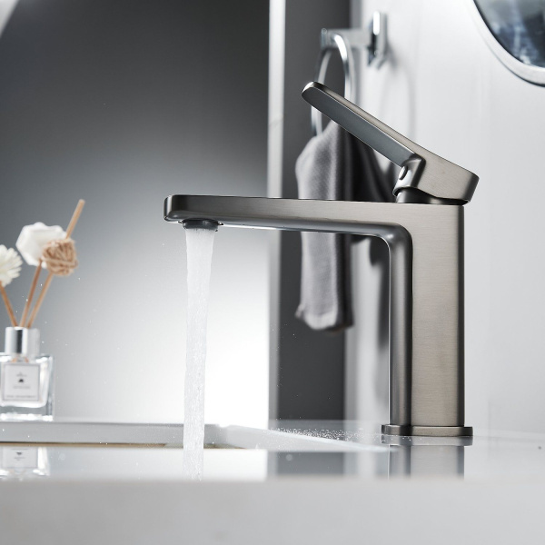 Смеситель для раковины Shevanik S9901T, оружейная сталь