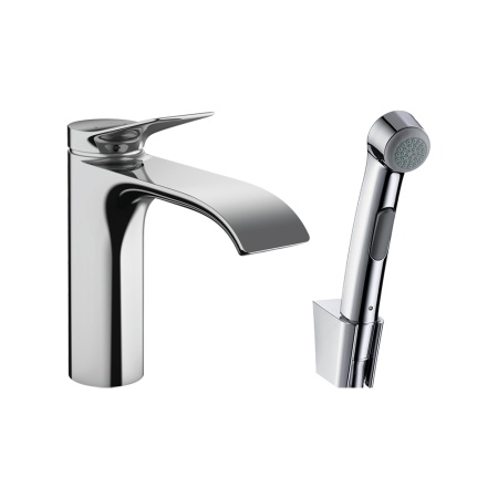 Hansgrohe Vivenis Смеситель для раковины. однорычажный. с набором для биде со шлангом 1.60 м хром 75210000