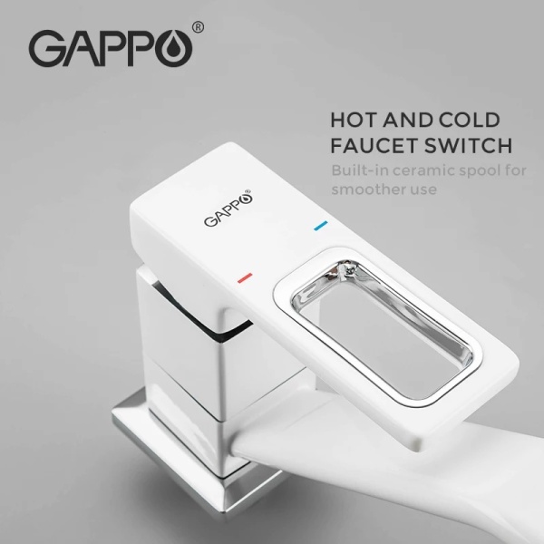 Смеситель для кухни GAPPO G4517-8, белый
