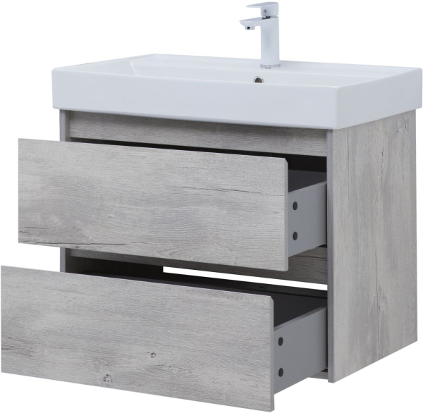 Тумба под раковину Aquanet Nova Lite 75 дуб белый (2 ящика)