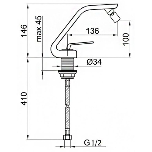 Смеситель для биде Webert Wolo WO840102015