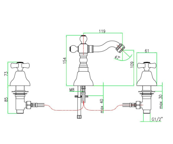 Смеситель для биде Webert Armony AM710202010