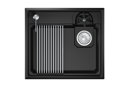 Мойка для кухни Granula Kitchen Space Rinzer 5807R шварц, 58х52 см, прямоугольная