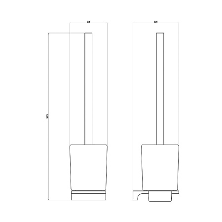 Туалетный ершик в комплекте WONZON & WOGHAND, Темный графит (WW-9129-GM)