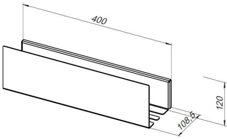 Полка Aquanet Магнум 40x12 черная матовая