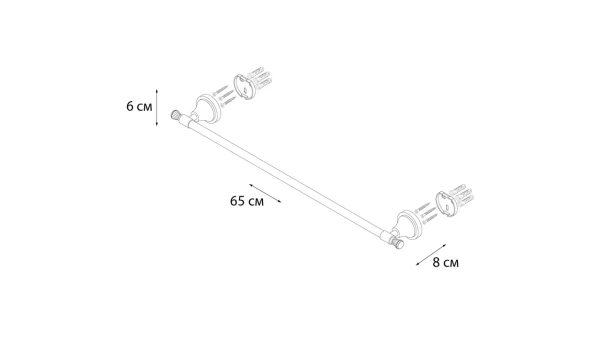 Полотенцедержатель Sofita Crystal SF-35001 60 см