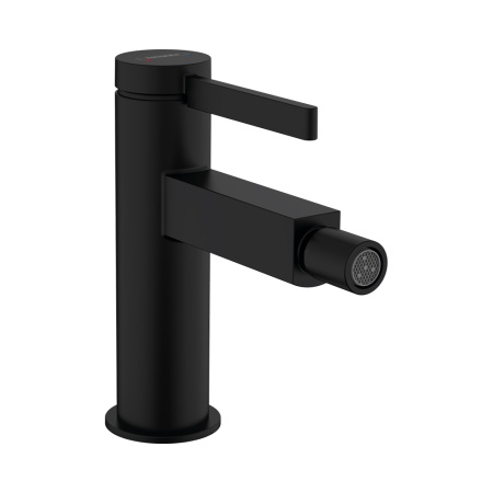 Hansgrohe Finoris Смеситель для биде однорычажный со сливным клапаном Push-Open черный матовый 76200670