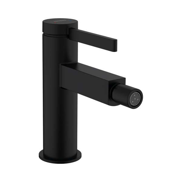 Hansgrohe Finoris Смеситель для биде однорычажный со сливным клапаном Push-Open черный матовый 76200670