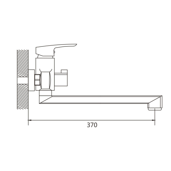 Смеситель для ванны Shevanik S8522, хром