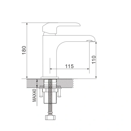Смеситель для раковины Rose R21F R2101F, белый/хром