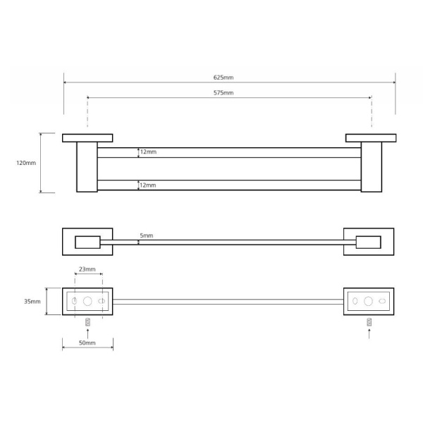 Держатель для полотенец Bemeta Plaza 118104052 (62.5 см)