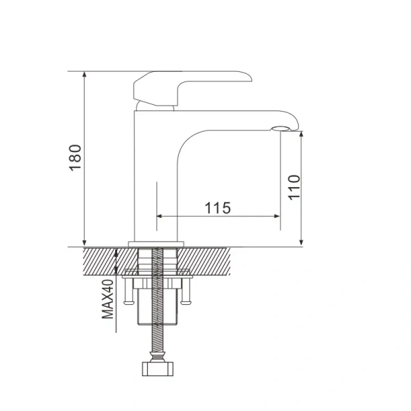 Смеситель для раковины Rose R21F R2101F, белый/хром