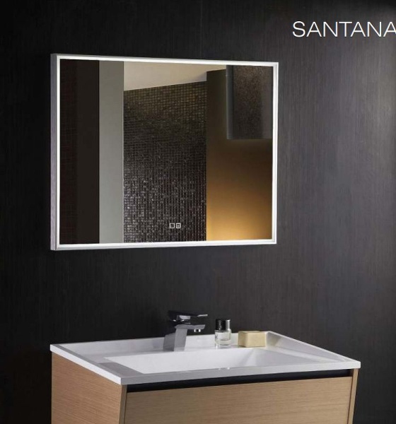 Зеркало Silver Mirrors Santana 800x600 LED-00002259 со встроенным светильником, сенсорный выключатель, подогрев
