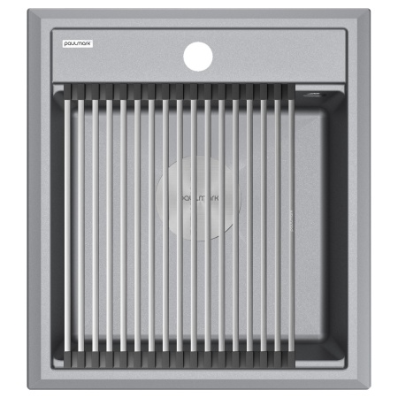 Мойка STEPIA 45, IT-GRANIT, PM114651-GRM , серый металлик, 460х510, Paulmark