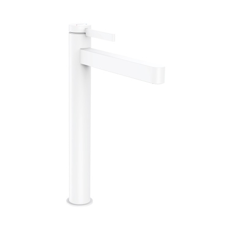 Hansgrohe Finoris Смеситель для раковины однорычажный 110 со сливным клапаном Push-Open белый матовый 76070700