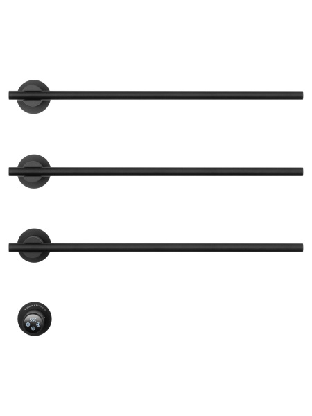 Полотенцесушитель электрический встраиваемый WONZON & WOGHAND, Черный матовый (WW-A363-MB)