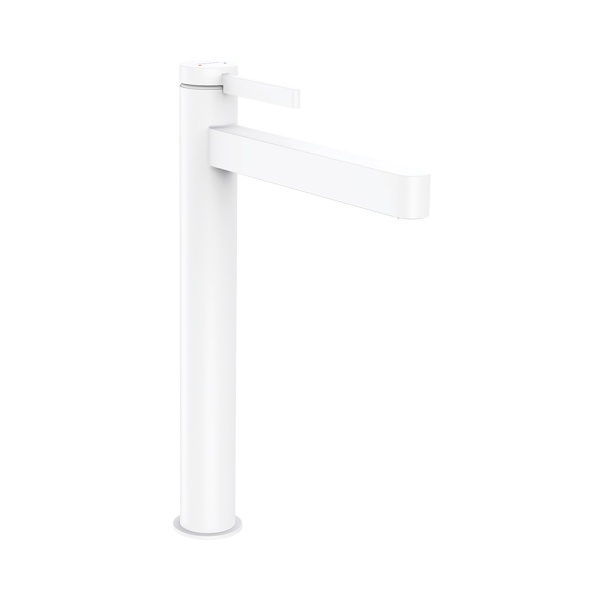 Hansgrohe Finoris Смеситель для раковины однорычажный 110 со сливным клапаном Push-Open белый матовый 76070700