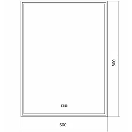 Зеркало Silver Mirrors Santana 600x800 LED-00002286 со встроенным светильником, сенсорный выключатель, подогрев