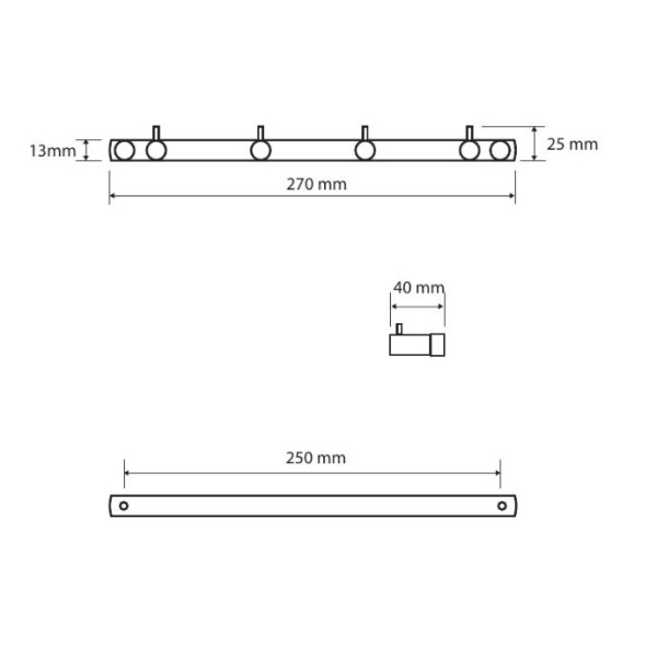 Крючок для полотенец Bemeta Dark 104606100