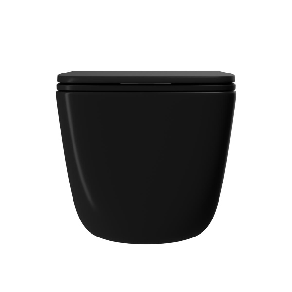 Унитаз подвесной Point Меркурий безободковый, черный мат., сиденье дюропласт микролифт быстросъем., PN41831BM