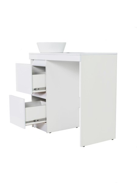 Тумба под стиральную машину с раковиной Orange Sistema STM-100TUW+RA, белый