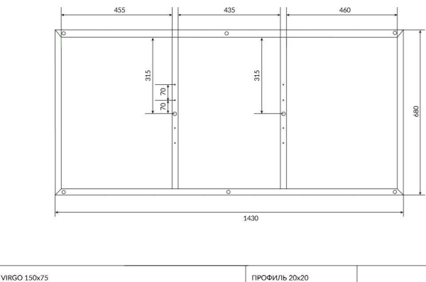 Рама для ванны Cersanit VIRGO 150, K-RW-VIRGO*150n