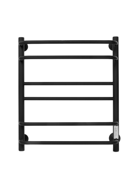 Полотенцесушитель В9/10 Р60*50 (СНШ, Черный RAL 9005 (мат), З группы 2*2*2 вставок , Под скрытый монтаж, С таймером; правое подкл.)