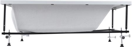 Акриловая ванна STWORKI Стокгольм 165x70 см, встраиваемая, белая, с каркасом