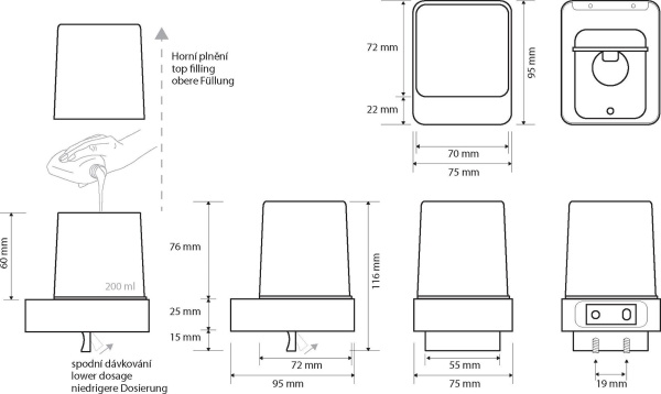 Дозатор для жидкого мыла Bemeta Solo 139309312
