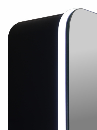 Зеркальный шкаф для ванной 56х85см Reflexion Black с регулируемой LED подсветкой RF2001BL черный
