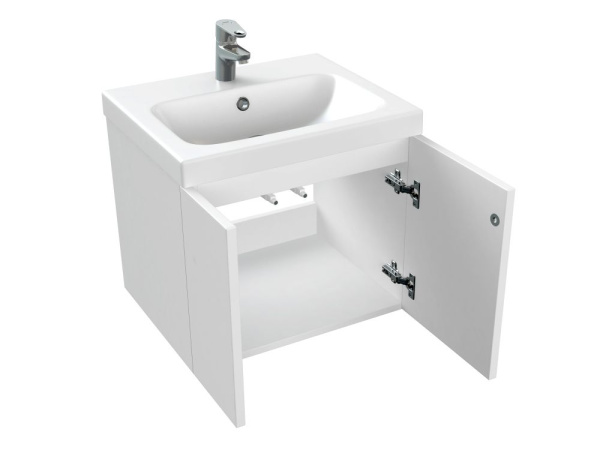 Тумба с умывальником подвесная Cersanit COLOUR 50 с COMO 50 белый, SP-SZ-COL-CM/COL/50 + S-UM-COL50/1-w