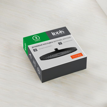 Душевая насадка IDDIS SpaHome верхняя круглая черная SPA26BPi64