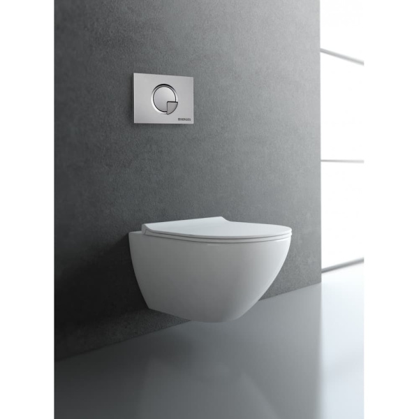 Унитаз BERGES подвесной PUMA XL Rimless 55 см, сиденье дюропласт Toma Slim SO, микролифт, быстросьем