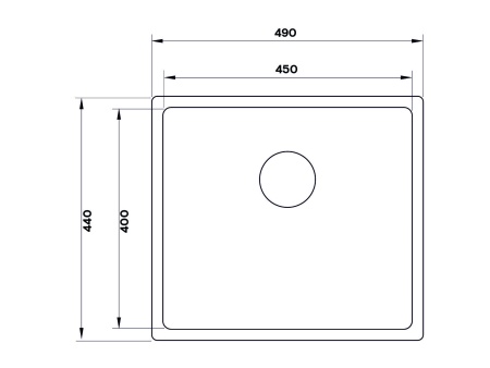 Кухонная мойка UKINOX Techno TEB450.400 -GT10P, 40*45