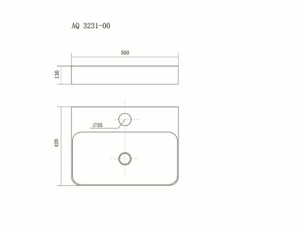 Раковина для монтажа на столешницу Aquatek AQ3231-00